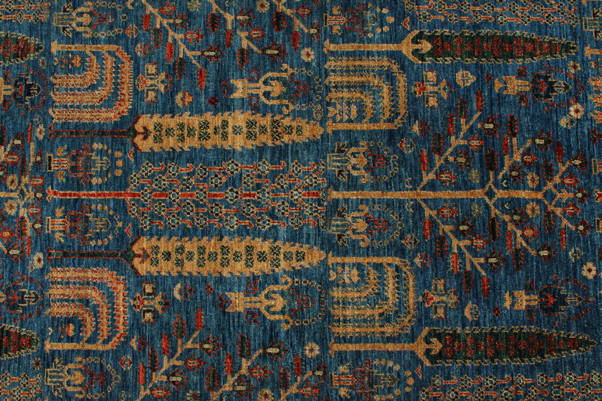 3x12 Blue and Multicolor Traditional Runner