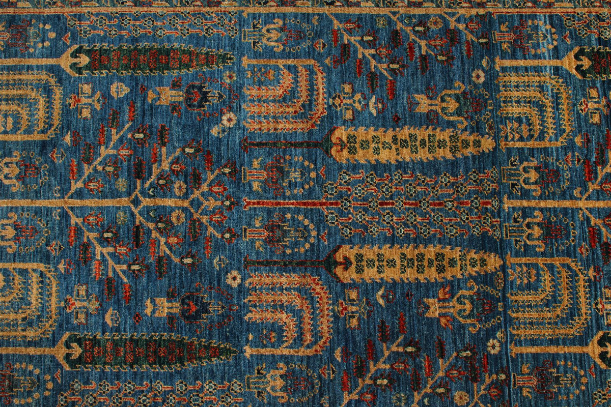 3x12 Blue and Multicolor Traditional Runner