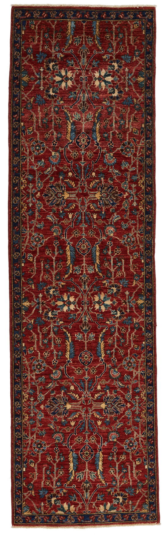 3x10 Red and Navy Traditional Runner