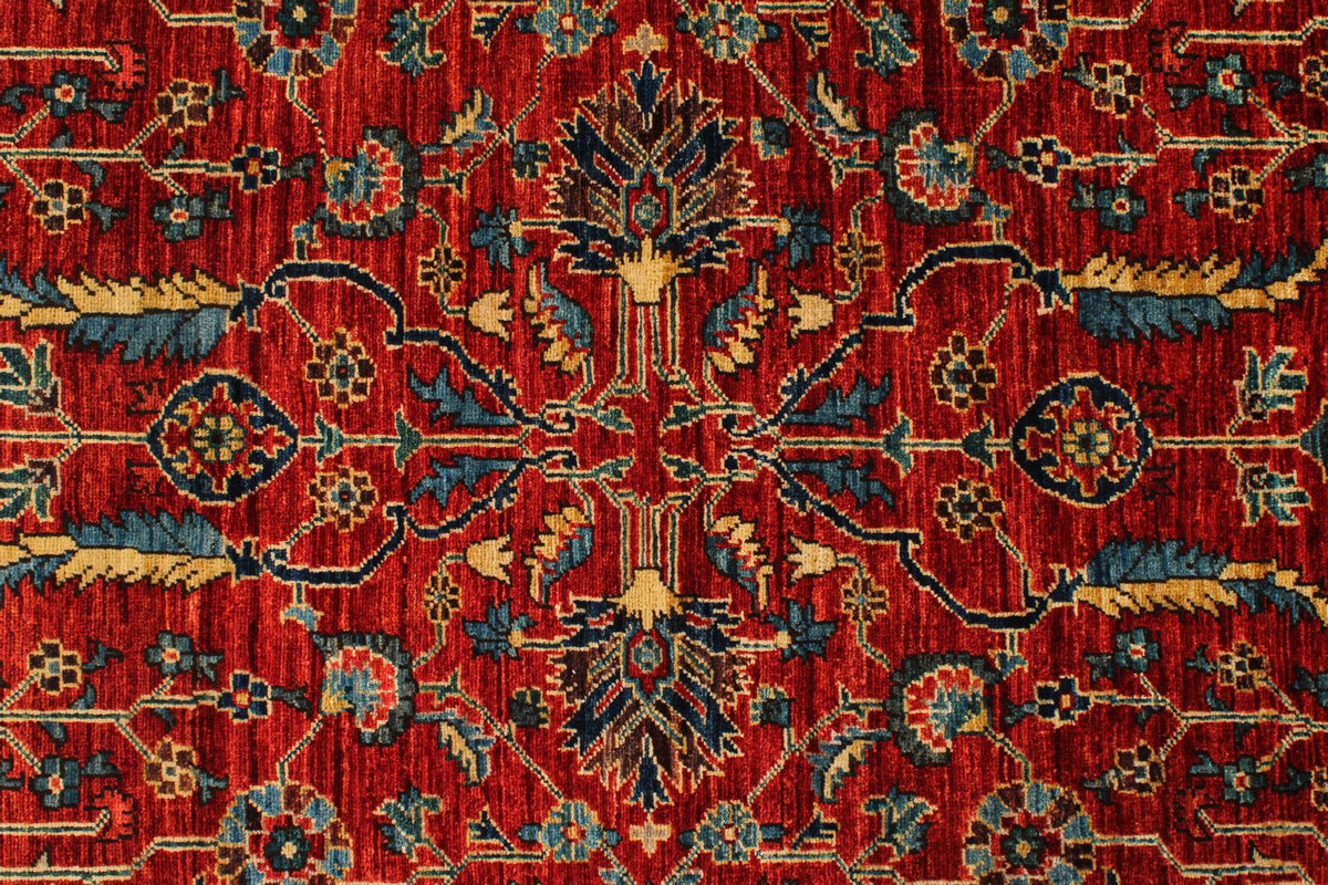 3x10 Red and Navy Traditional Runner