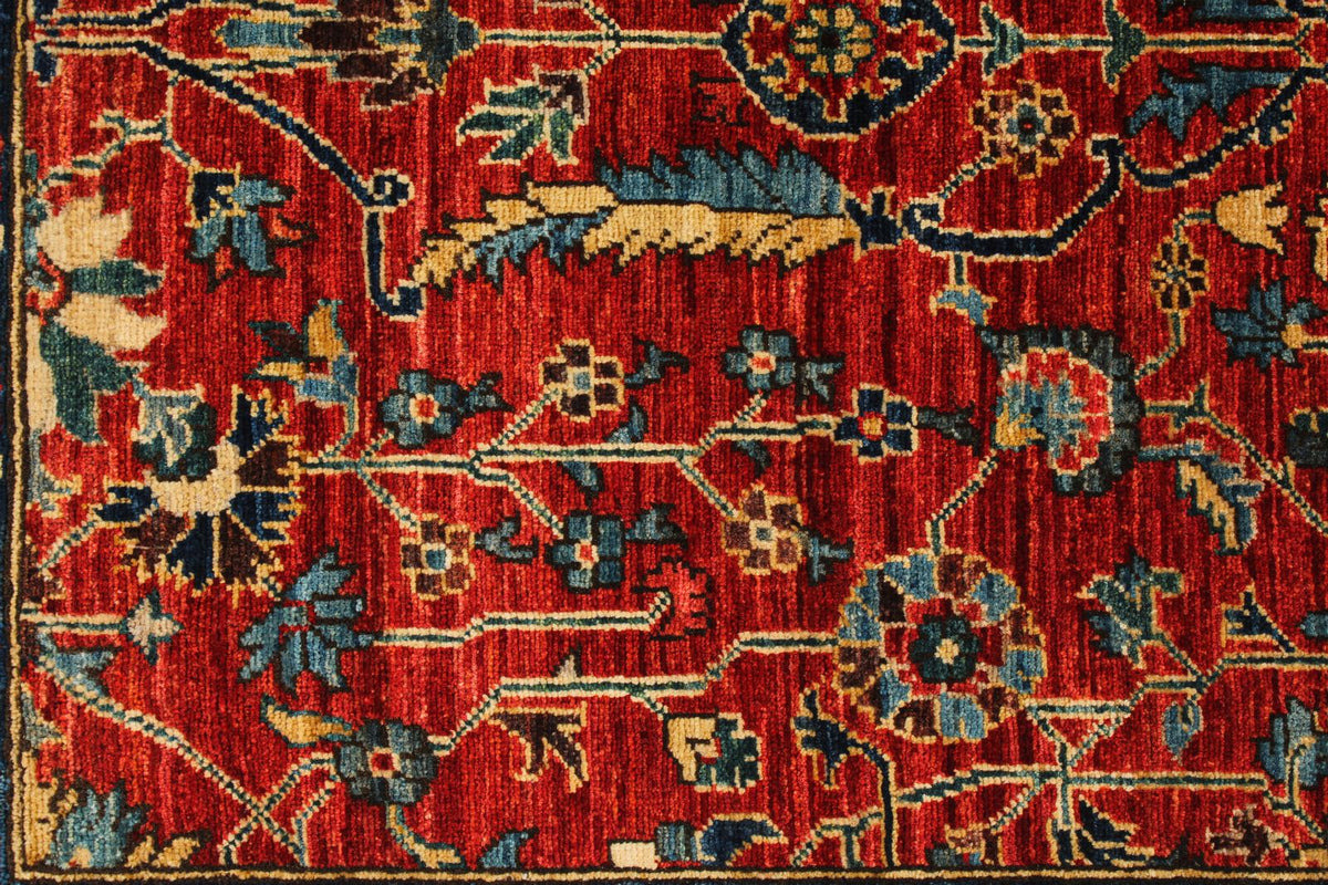 3x10 Red and Navy Traditional Runner
