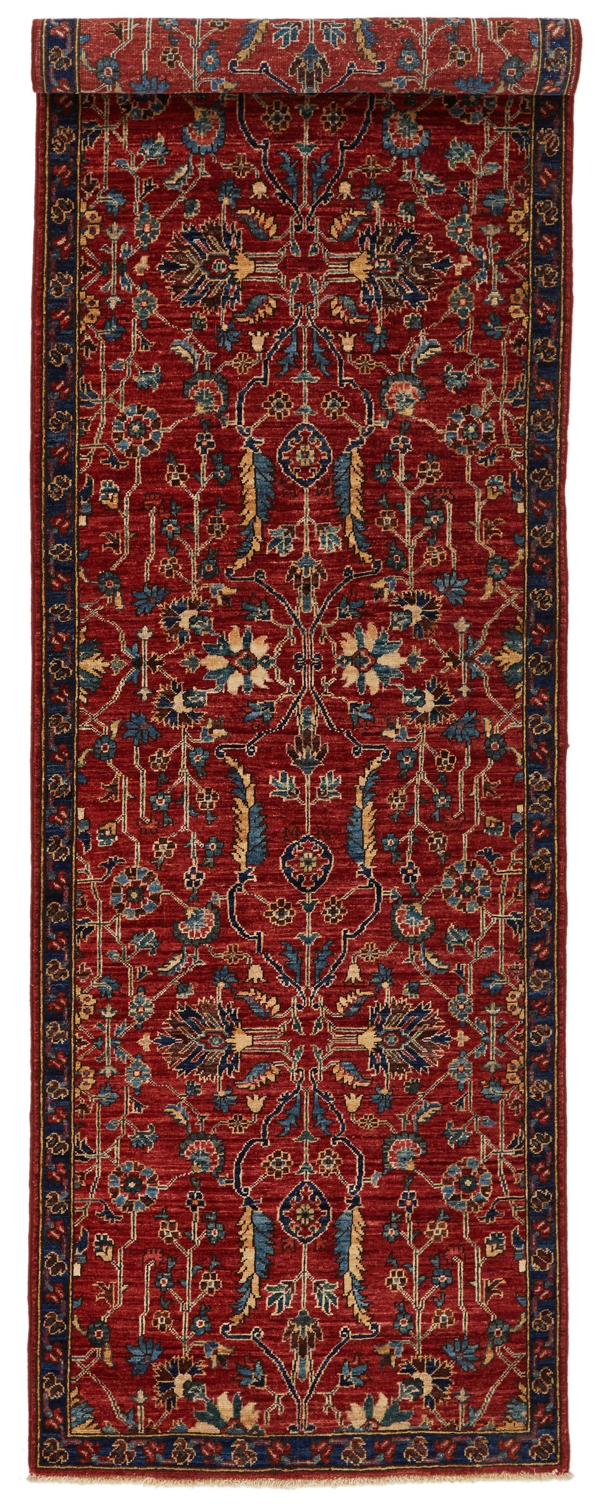 3x10 Red and Navy Traditional Runner