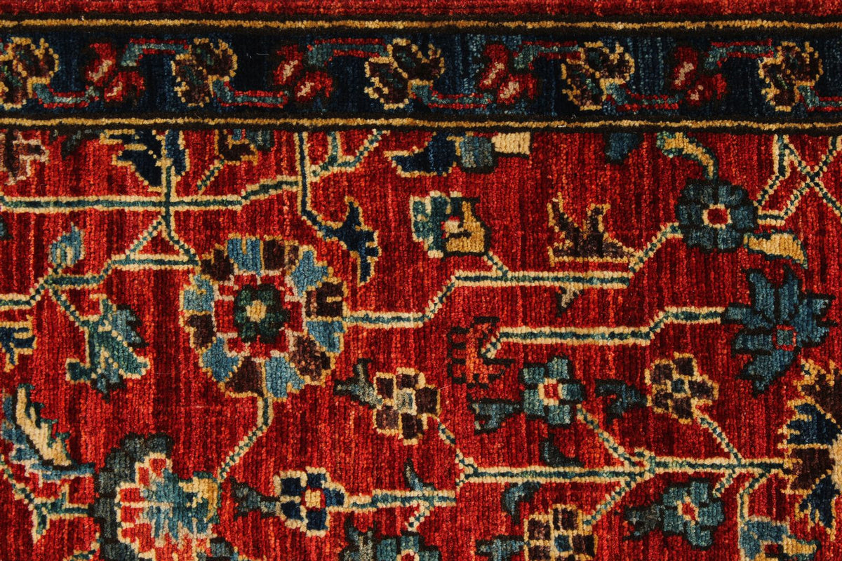 3x10 Red and Navy Traditional Runner