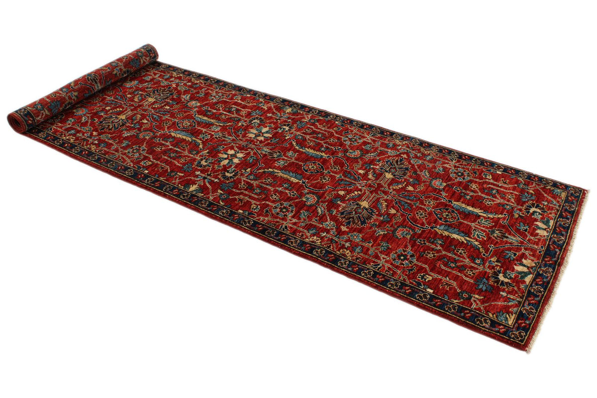 3x10 Red and Navy Traditional Runner