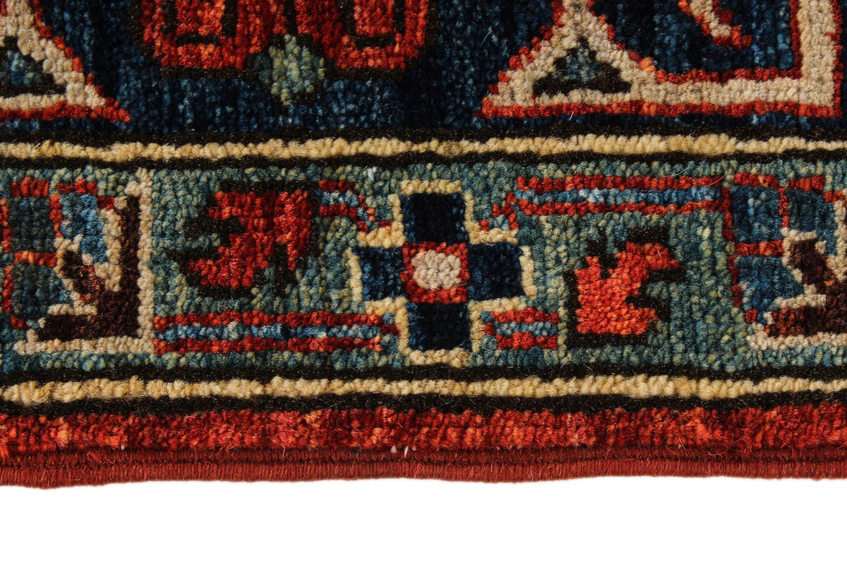 5x9 Rust and Navy Traditional Rug