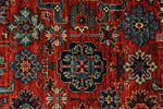 5x9 Rust and Navy Traditional Rug