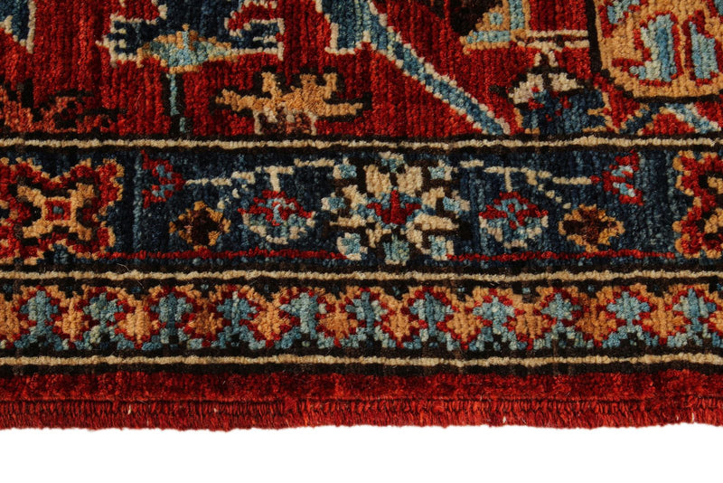 3x12 Red and Navy Anatolian Traditional Runner
