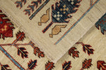 4x6 Ivory and Multicolor Anatolian Traditional Rug