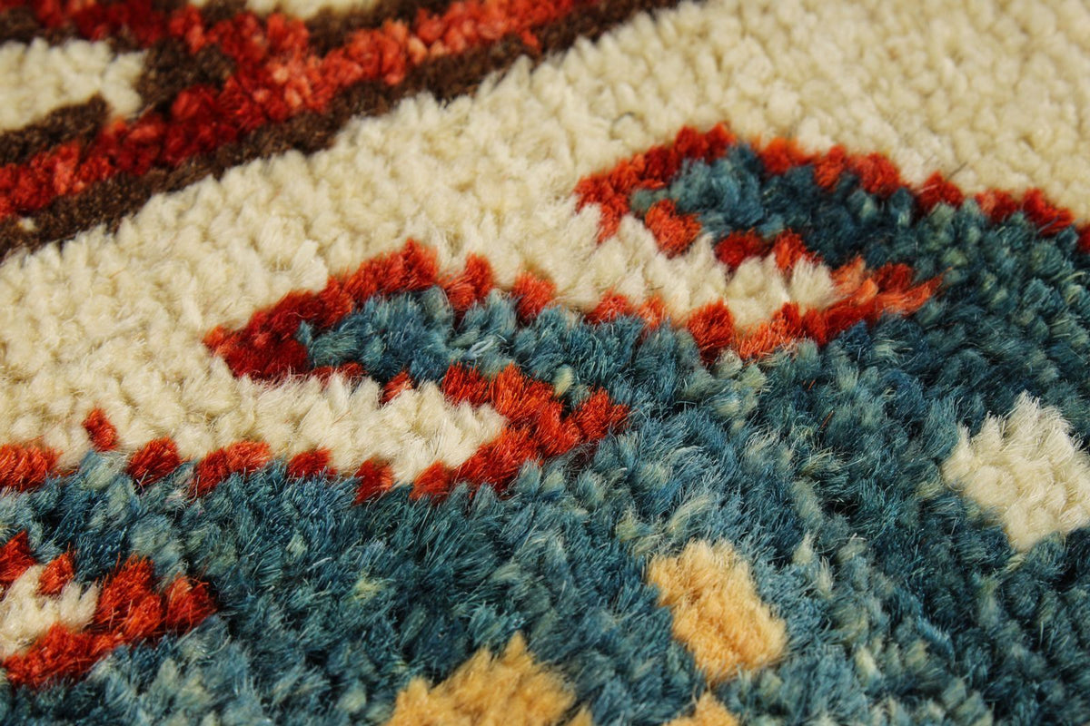 4x6 Ivory and Multicolor Anatolian Traditional Rug
