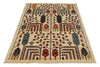 4x6 Ivory and Multicolor Anatolian Traditional Rug