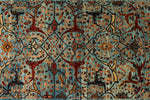 3x22 Light Blue and Multicolor Anatolian Traditional Runner