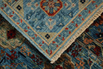 4x7 Blue and Green Anatolian Traditional Rug