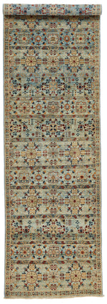 3x11 Blue and Multicolor Anatolian Traditional Runner