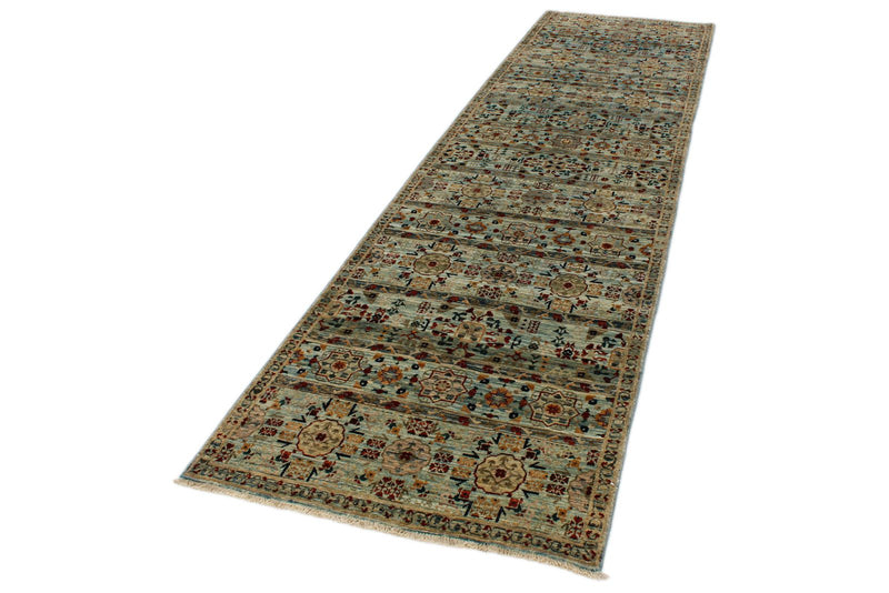 3x11 Blue and Multicolor Anatolian Traditional Runner