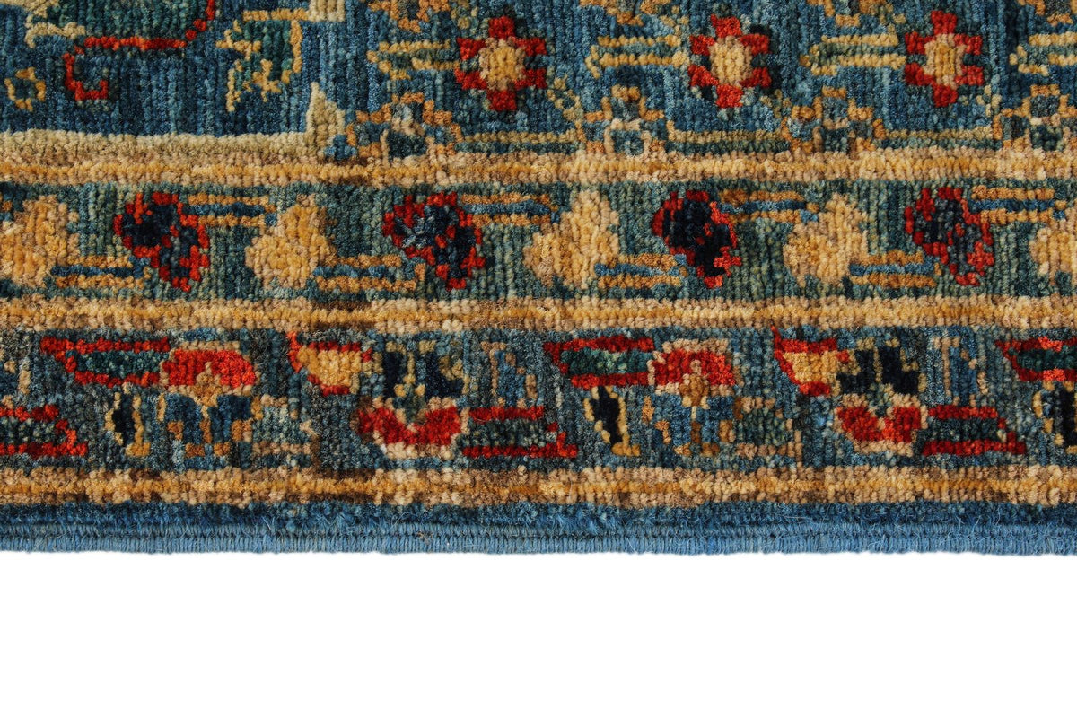 3x12 Blue and Multicolor Traditional Runner