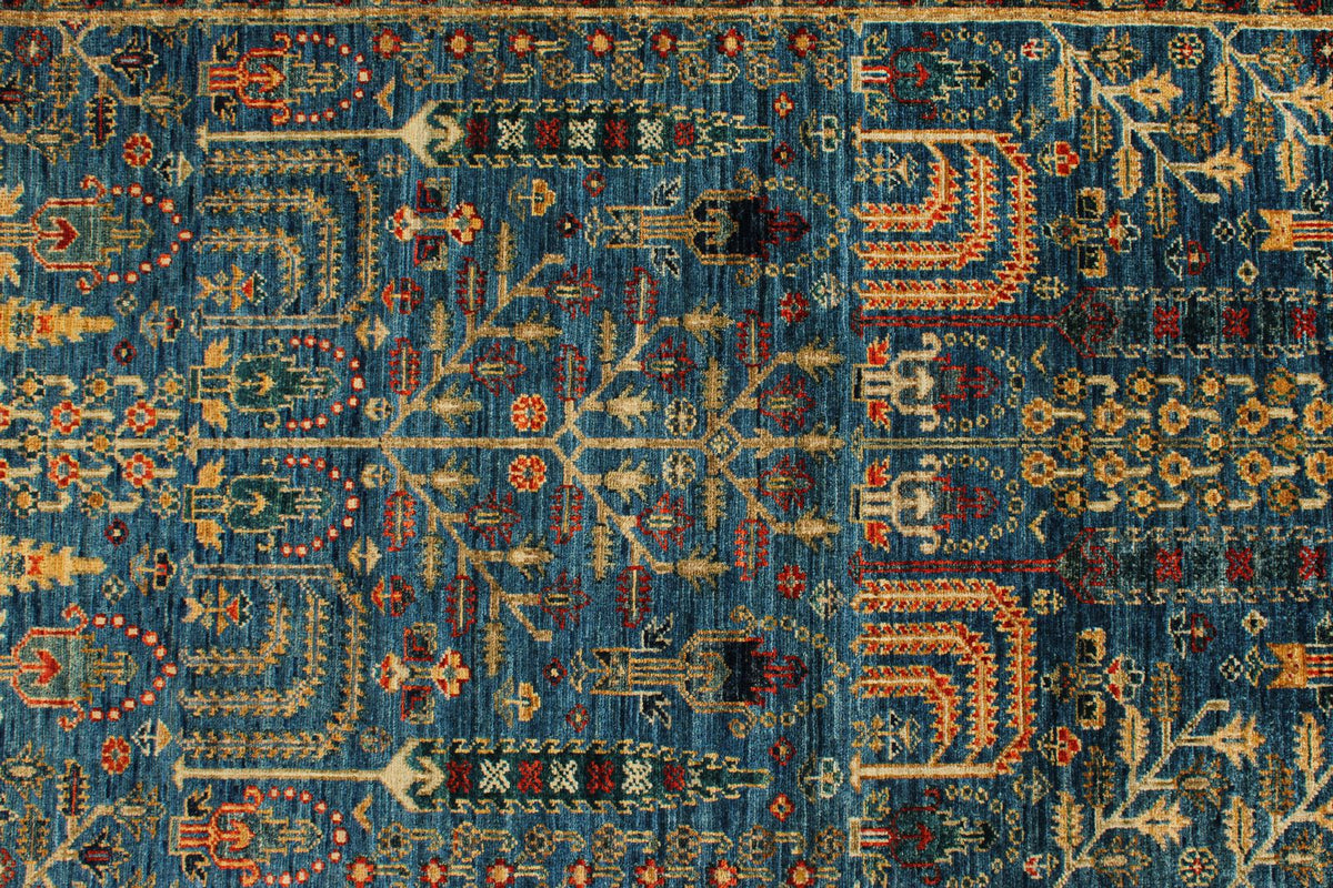3x12 Blue and Multicolor Traditional Runner