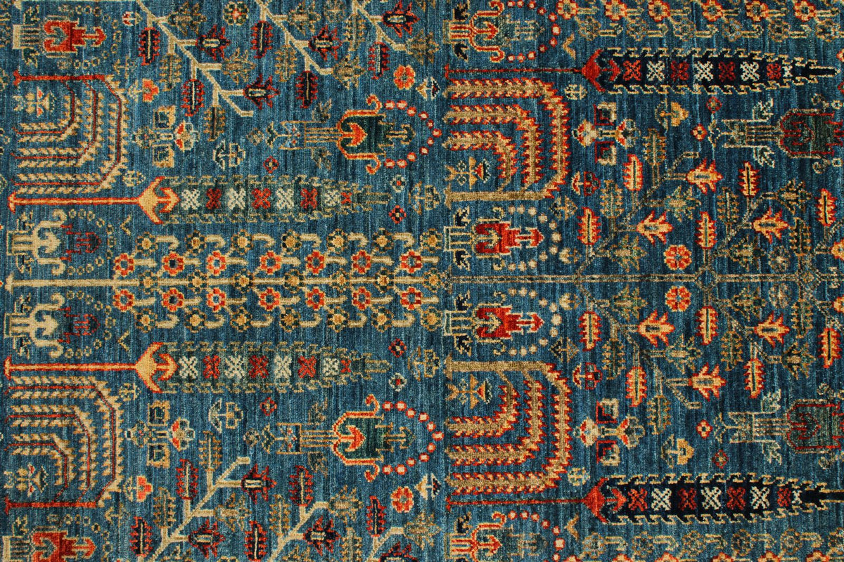 3x12 Blue and Multicolor Traditional Runner