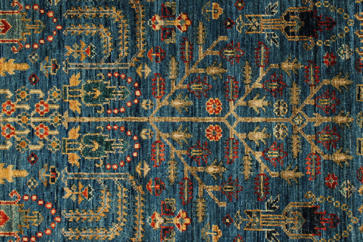 3x12 Blue and Multicolor Traditional Runner