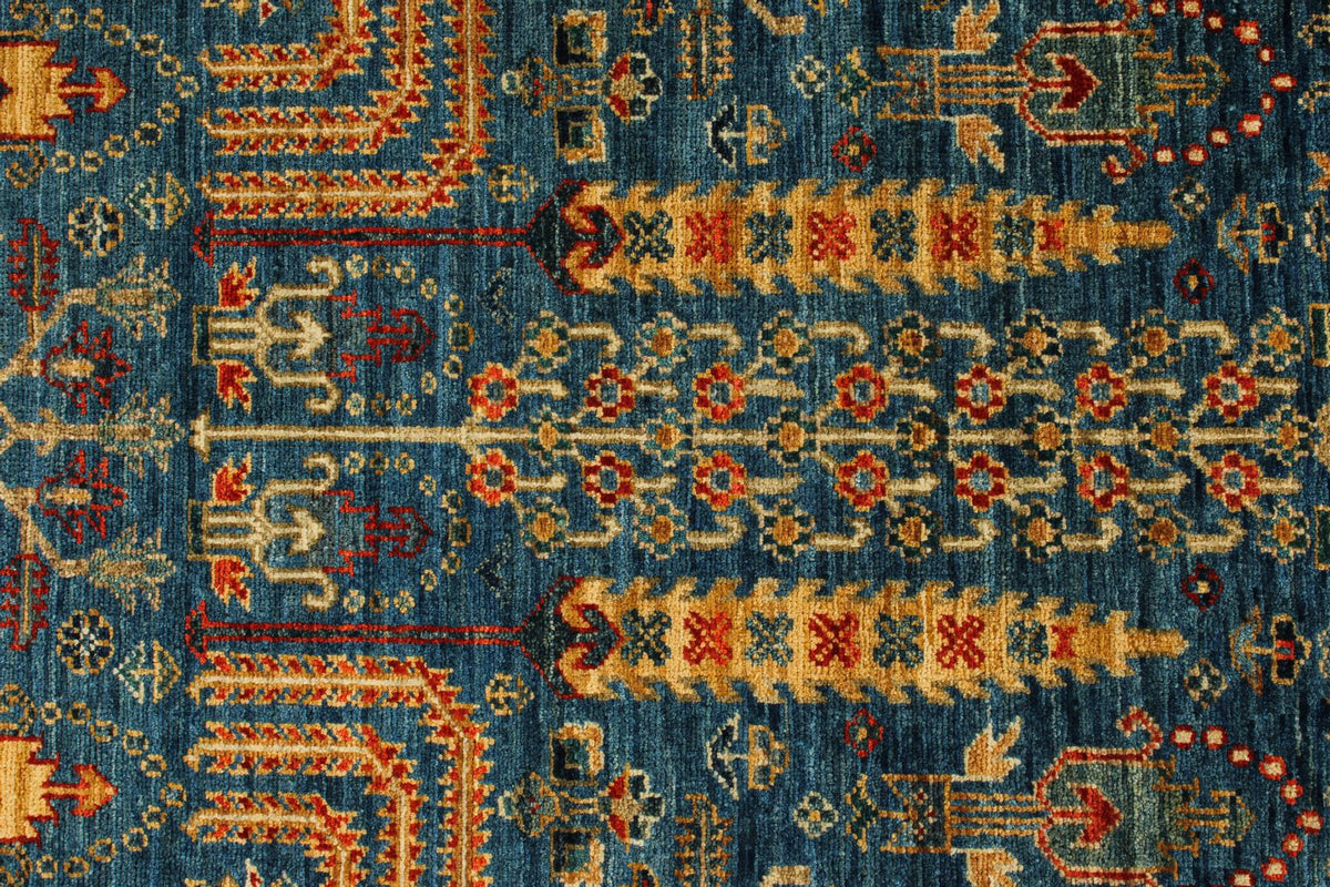 3x12 Blue and Multicolor Traditional Runner