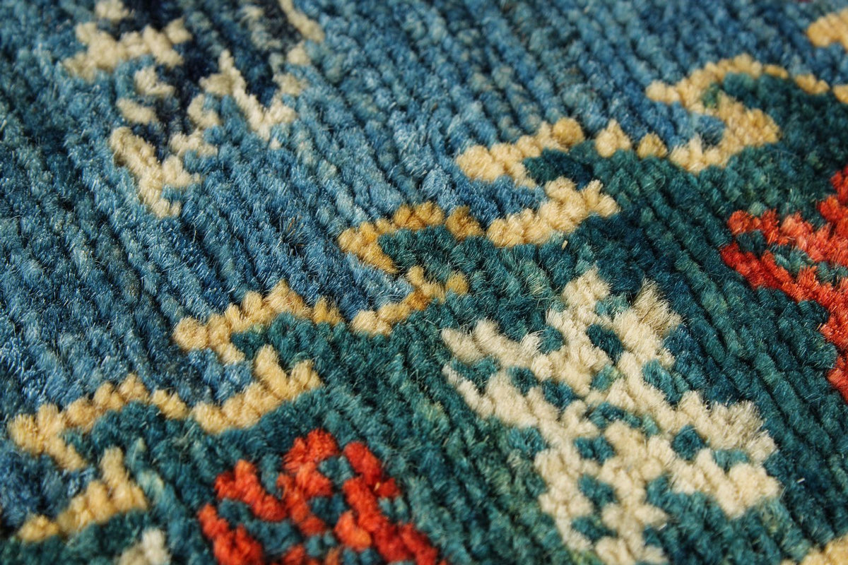 3x12 Blue and Multicolor Traditional Runner