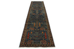 3x12 Blue and Multicolor Traditional Runner
