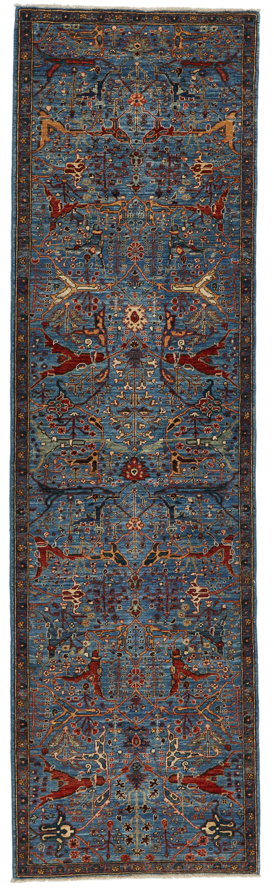3x10 Blue and Multicolor Traditional Runner