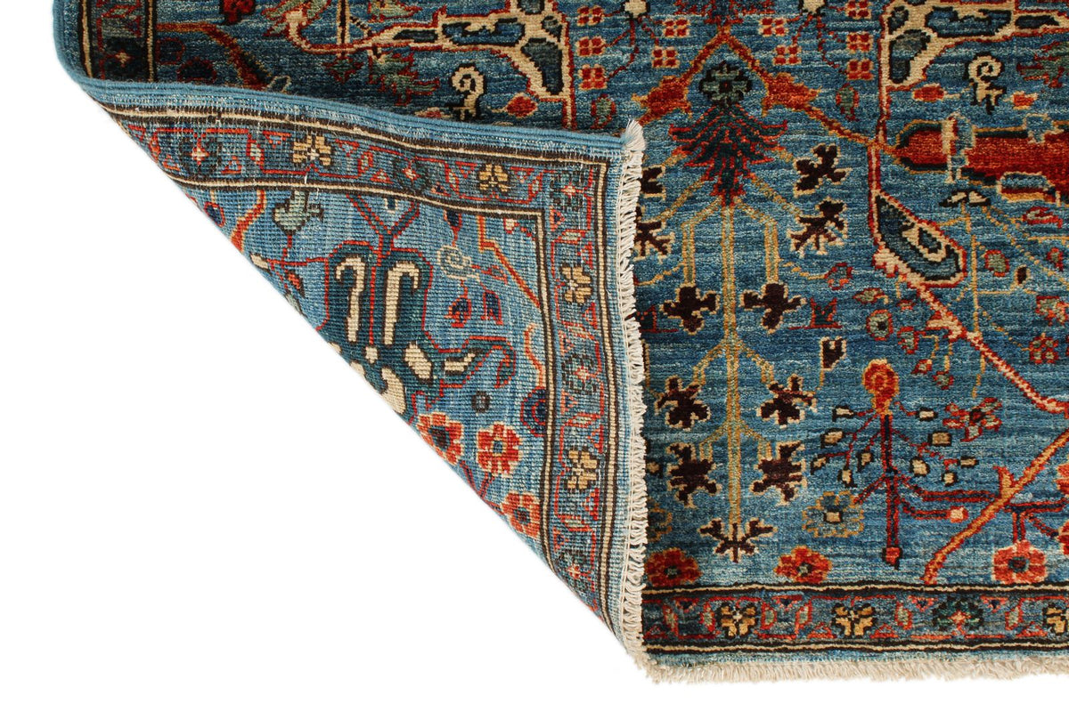 3x10 Blue and Multicolor Traditional Runner