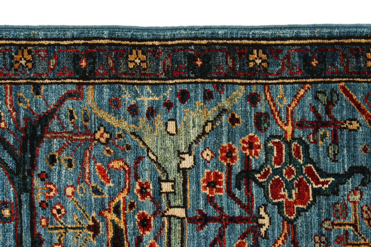 3x10 Blue and Multicolor Traditional Runner
