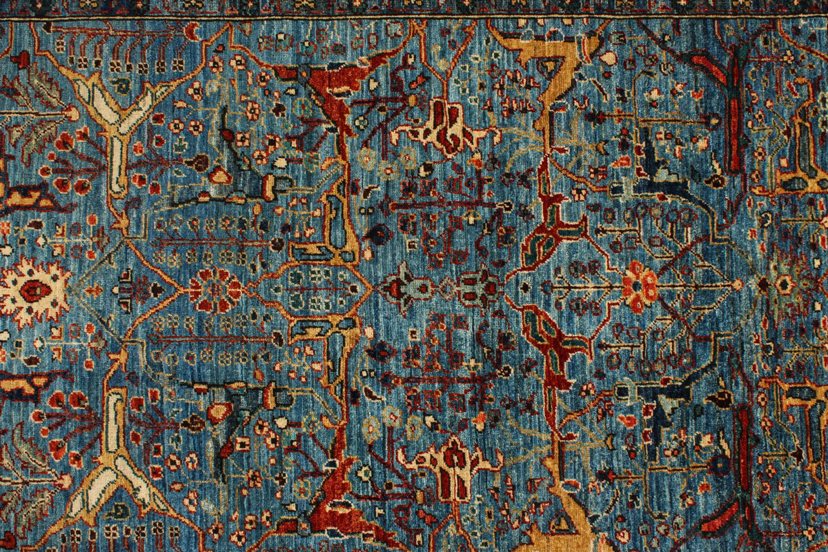 3x10 Blue and Multicolor Traditional Runner