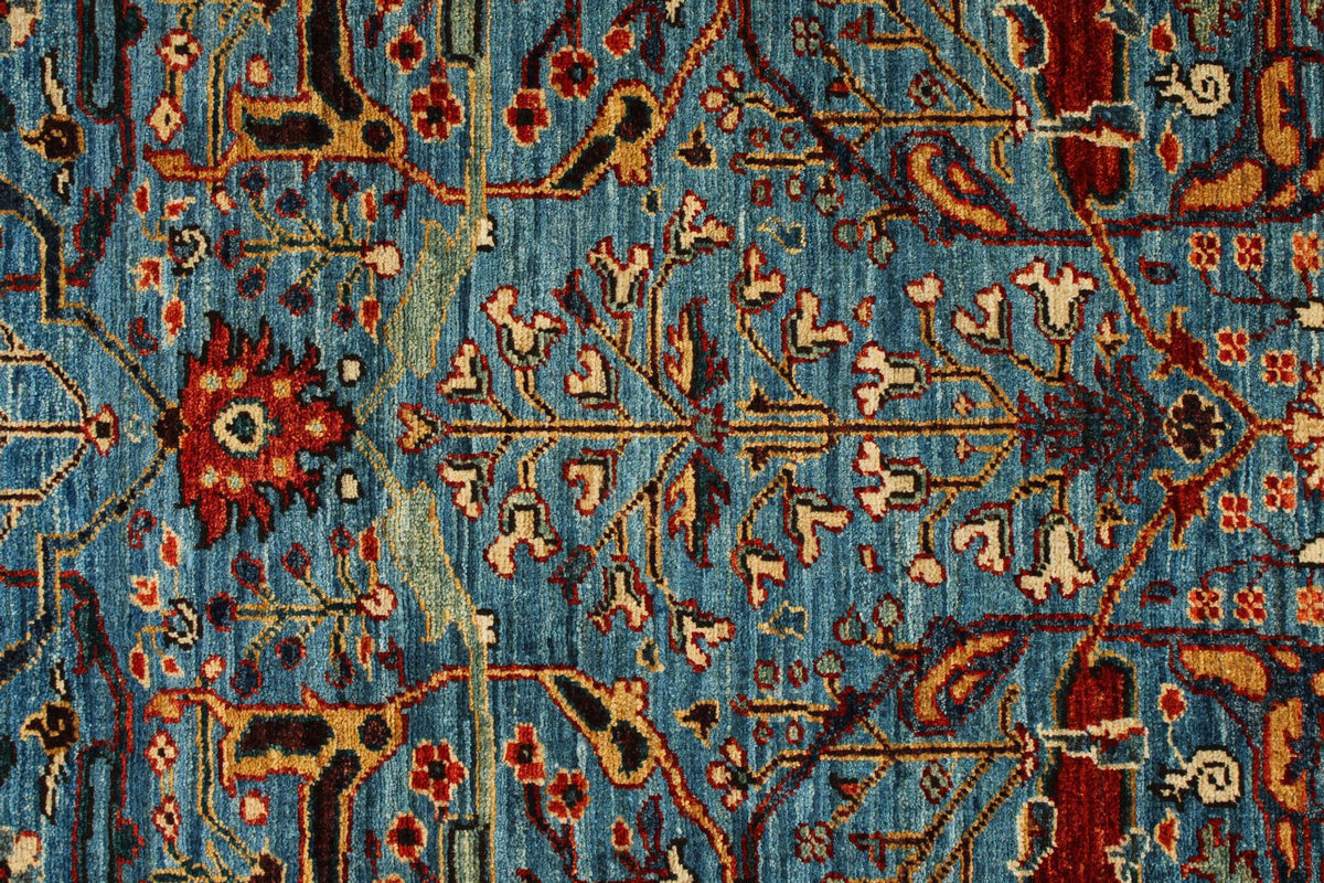 3x10 Blue and Multicolor Traditional Runner