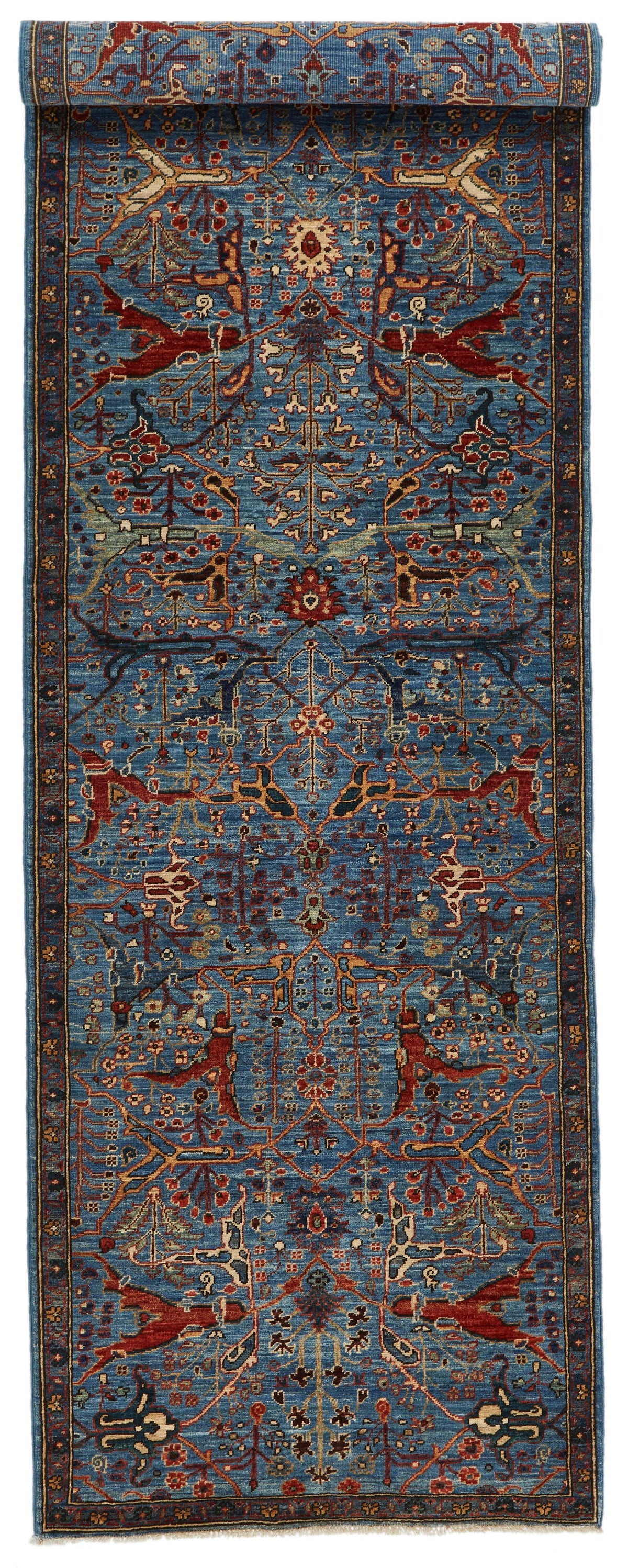 3x10 Blue and Multicolor Traditional Runner
