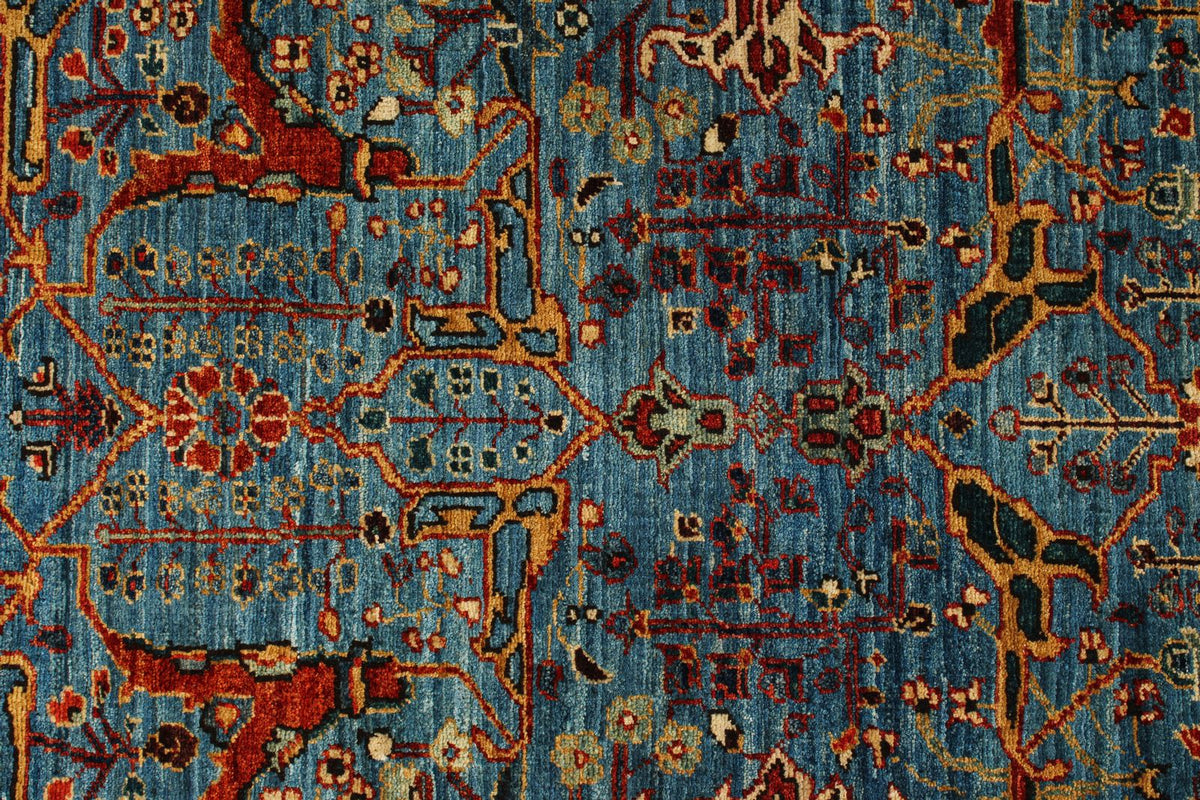 3x10 Blue and Multicolor Traditional Runner