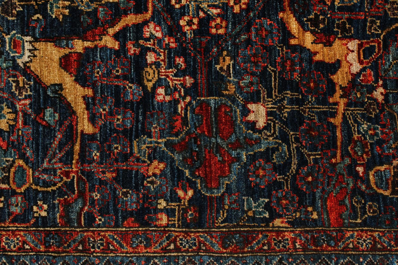 3x12 Navy and Red Anatolian Traditional Runner