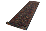 3x12 Navy and Red Anatolian Traditional Runner