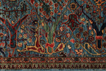 3x20 Light Blue and Multicolor Anatolian Traditional Runner