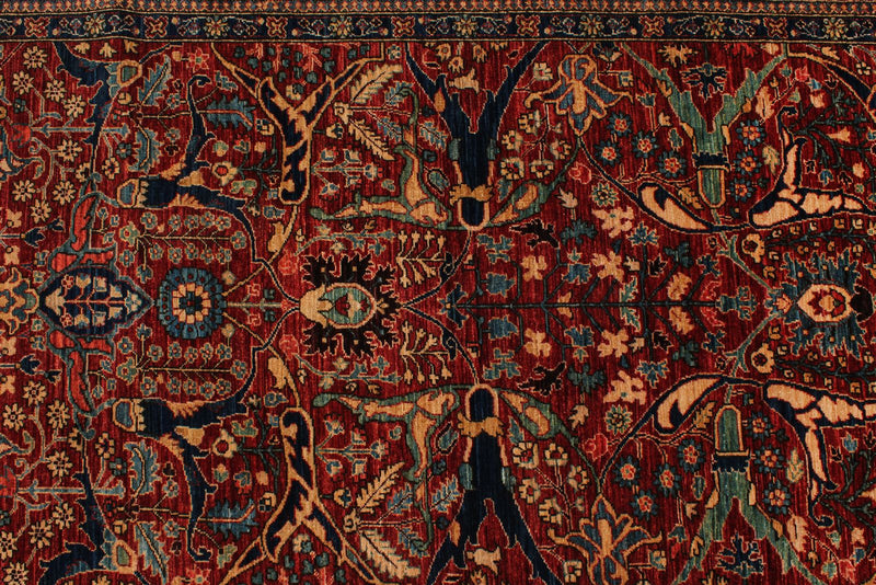 3x20 Red and Navy Anatolian Traditional Runner