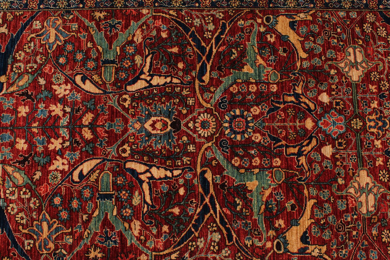 3x20 Red and Navy Anatolian Traditional Runner