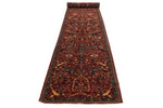 3x20 Red and Navy Anatolian Traditional Runner