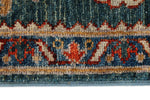 4x6 Green and Multicolor Anatolian Traditional Rug