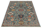 4x6 Green and Multicolor Anatolian Traditional Rug