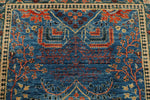 4x6 Blue and Green Anatolian Traditional Rug