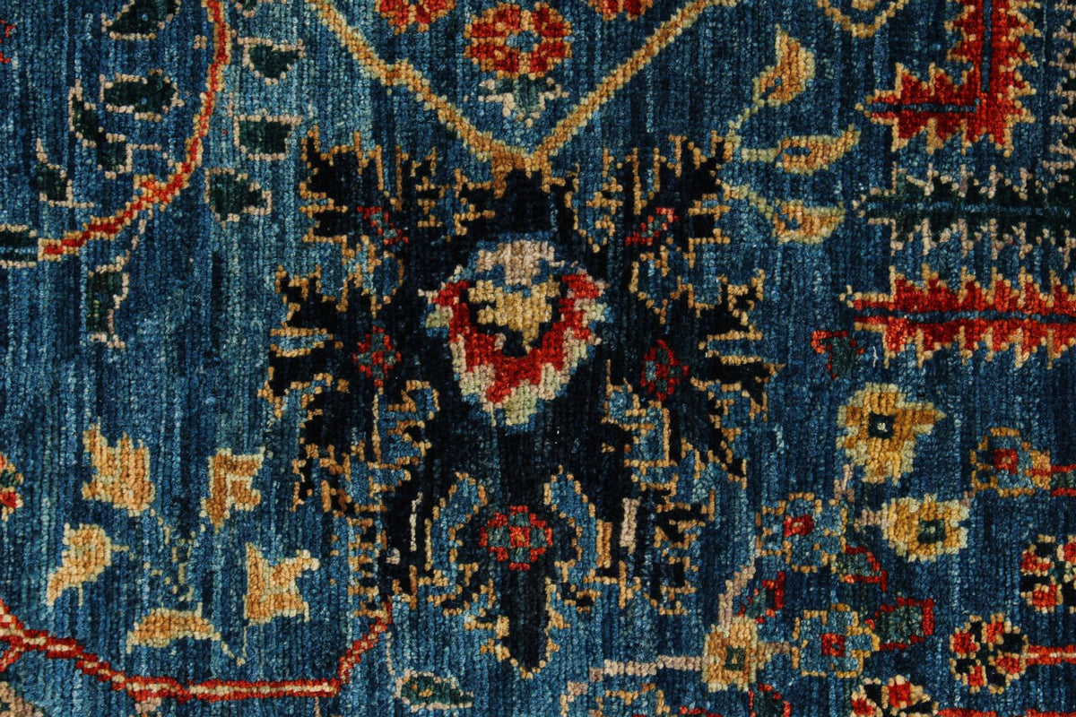 4x6 Blue and Green Anatolian Traditional Rug