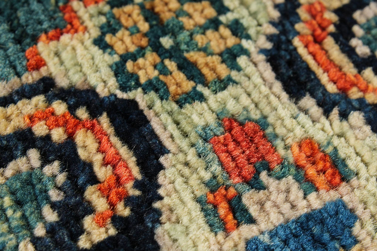 4x6 Blue and Green Anatolian Traditional Rug
