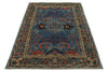 4x6 Blue and Green Anatolian Traditional Rug