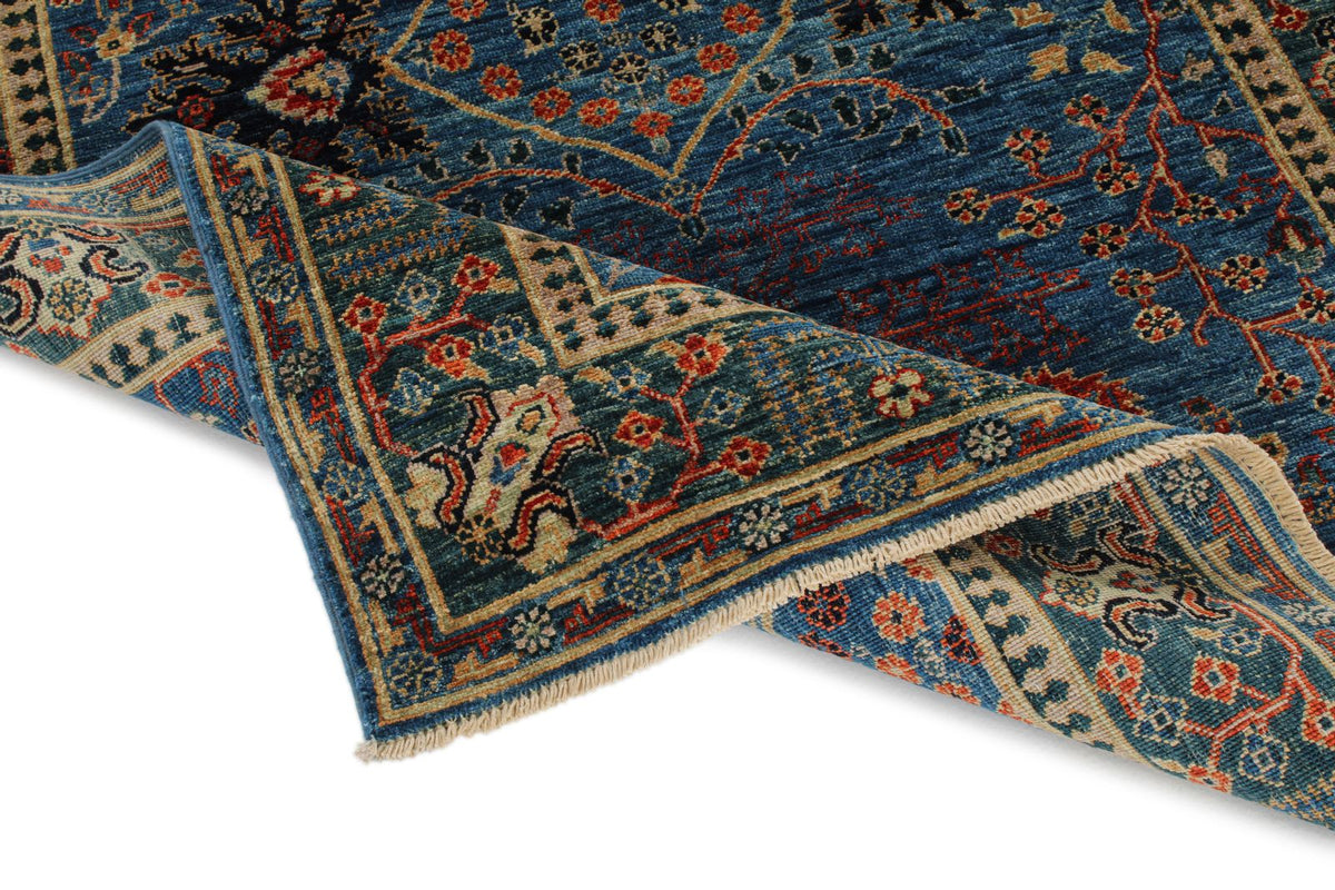 4x6 Blue and Green Anatolian Traditional Rug
