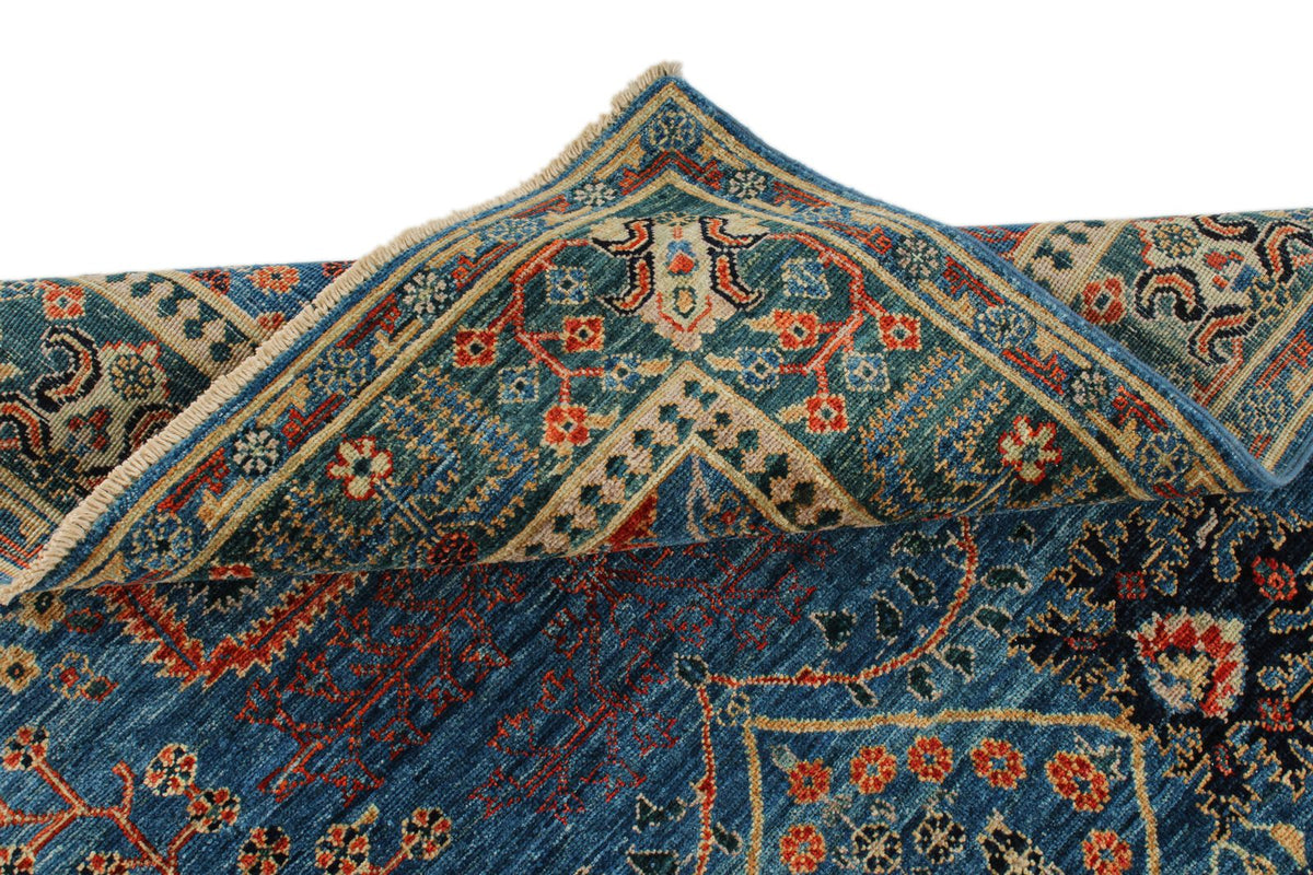 4x6 Blue and Green Anatolian Traditional Rug