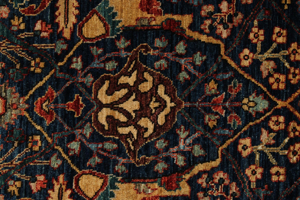 4x6 Navy and Red Anatolian Traditional Rug