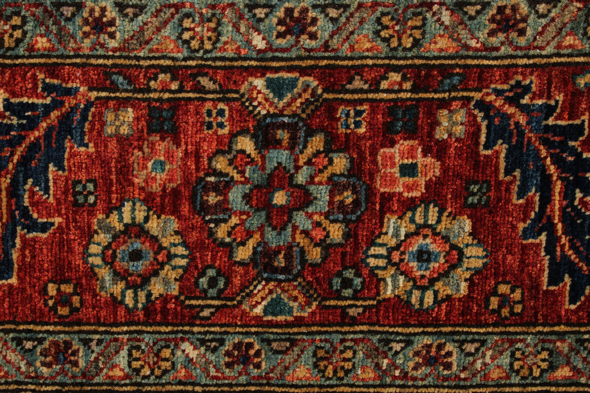 4x6 Navy and Red Anatolian Traditional Rug
