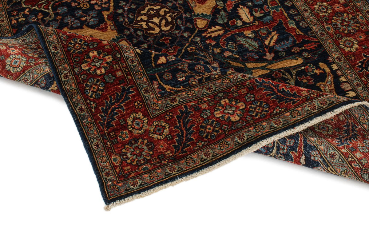 4x6 Navy and Red Anatolian Traditional Rug