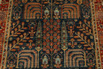 4x6 Navy and Rust Traditional Rug